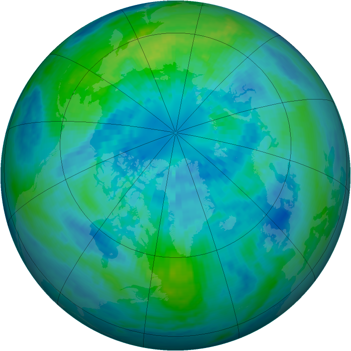 Arctic ozone map for 30 September 2002
